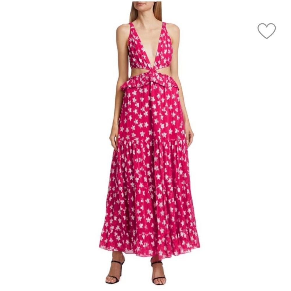 Rococo Sand Star Cut-Out Tiered Maxi Dress